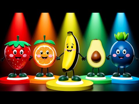 🍋 Hey Dear Sensory - Baby Sensory Dancing Fruit Numbers 🍎 Fun Sensory Learning for Kids Finger