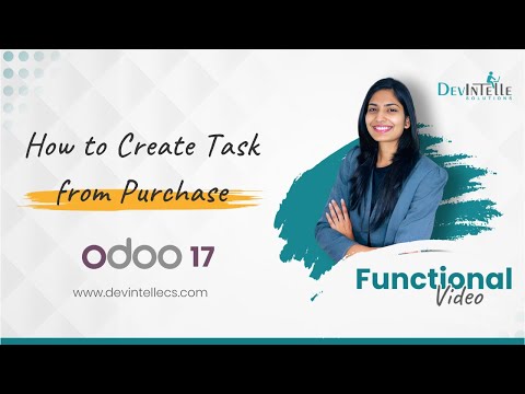 How to create task from the purchase in Odoo | Odoo task integration