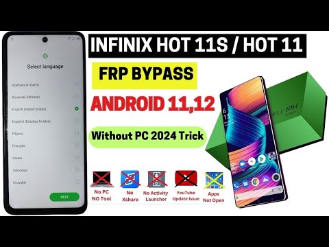 Infinix X6812/X662B Frp Bypass Android 11 Infinix Hot 11s/11/10 Google Account Bypass WithoutPc 2024