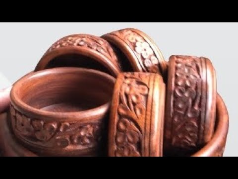 Pakistani Handi Craft  Wooden Dry Fruit Bowl Handmade Work