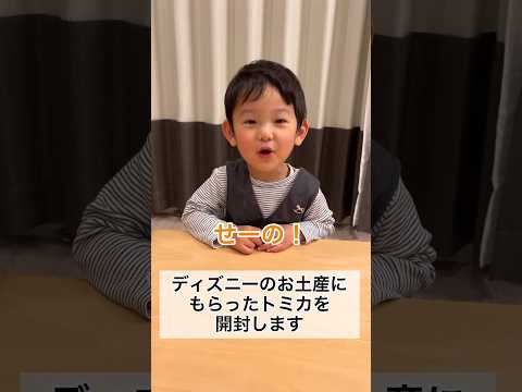 お土産にもらったベイマックスのトミカを開封する2歳10ヶ月 #shorts #2歳児