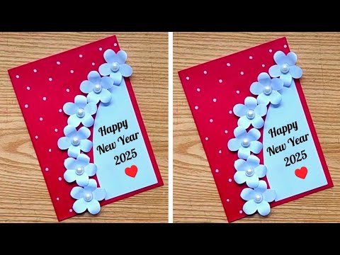 DIY - Happy New Year 2025 Greeting Card | Last Minute Card | New Year Card Ideas 2025