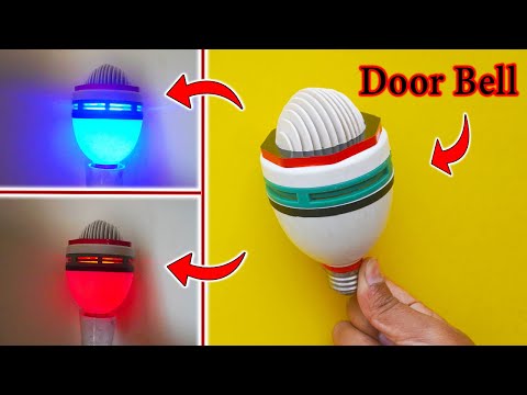 How To Make A Simple Doorbell Using Old Bulb | Mini Electric Door Bell With RB Light | Door Bell DIY