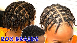 ⚠️Extreme⚠️ASAP Rocky🔥How to Box Braids🔥Short Hair Men|teen|boys box braids🔥