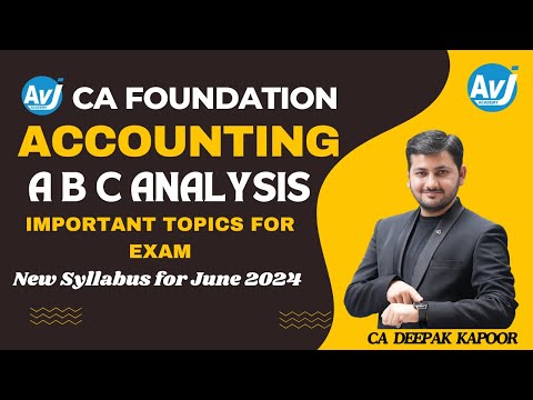 CA Foundation | Accounting ABC ANALYSIS JUNE 24