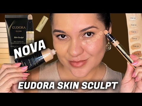 NOVA BASE  SKIN SCULPT E NOVO CORRETIVO CUSHION SKIN SCULPT - Eudora Glam