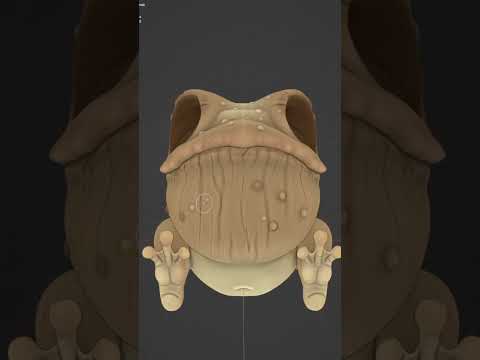 Sculpting a Toad in Blender - Speed sculpt in 3D