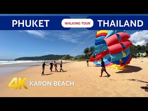 PHUKET THAILAND 2023 🇹🇭 WALKING tour at KARON beach [4k]