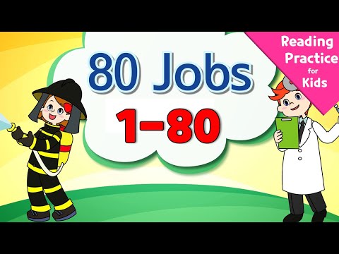 Easy Reading Practice for kids | 80 Jobs 1-80