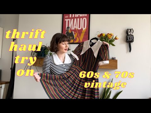 Vintage Thrift Haul Try On | 60s and 70s Fashion