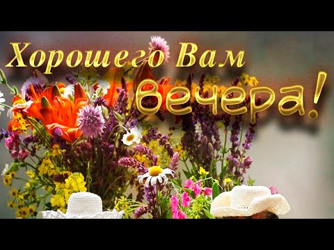 ЖЕЛАЮ ОТЛИЧНОГО ВЕЧЕРА, ПРЕКРАСНОГО НАСТРОЕНИЯ И ДУШЕВНОГО ТЕПЛА! КРАСИВАЯ МУЗЫКАЛЬНАЯ ОТКРЫТКА ТЕБЕ