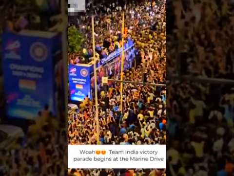 wow #teamindia Victory #parade at #marinedrive #mumbai #fans #cricketlover #news #cricket #worldcup