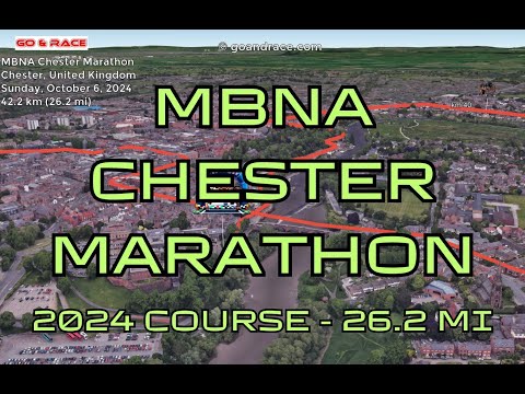 MBNA Chester Marathon (2024): fly over the marathon course!