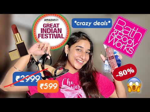 *CRAZY* AMAZON GREAT INDIAN FESTIVAL SALE HAUL ✨♥️ Beauty, Footwear, Fragrances & more! 😱