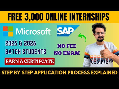 Microsoft & SAP Offer 3,000 Free Online Internships for 2025 & 2026 Batch Students | FLM