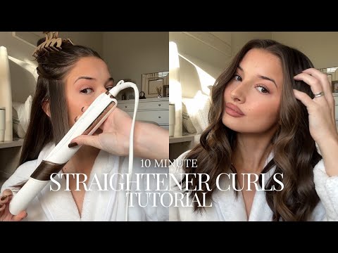 STRAIGHTENER CURLS FOR BEGINNERS | How to curl your hair in 10 minutes