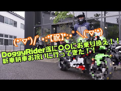 【motovlog】土砂降りの中DoggyRiderニューマシン納車？！相棒の12Rから○○にお乗り換え！！納車祝いに行ってきた！！