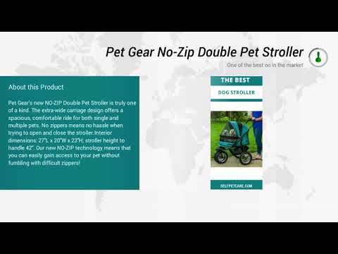 Pet Gear No Zip Double Pet Stroller