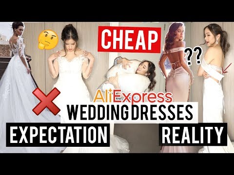 👰Try On: ALIEXPRESS CHEAP WEDDING DRESSES... it was a mistake