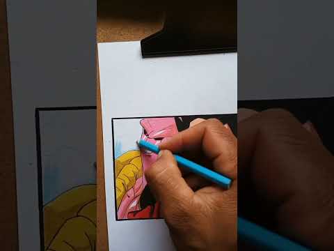 #Drawing Gohan vs Majin Buu  Draconball Z #Shorts