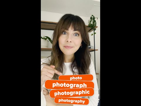 📸  Pronunciation Practice - photographer, photography, photographic, photographer