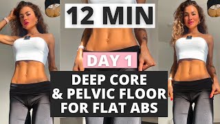 DAY 1/7 Beginner Pilates Glow Challenge| Deep Core & Pelvic Floor Workout for Flat ABS & Toned Waist