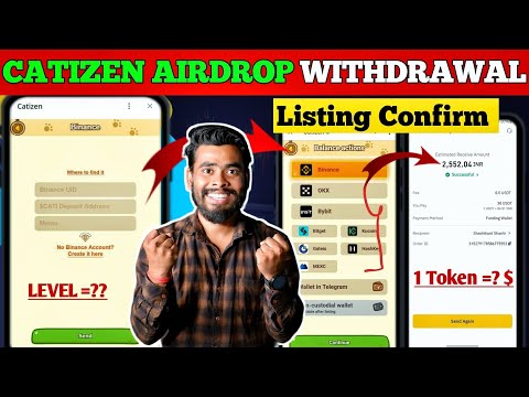 Catizen Airdrop Withdrawal On Exchanges 🤑 | Catizen airdrop | Catizen Airdrop Listing | Cati Token