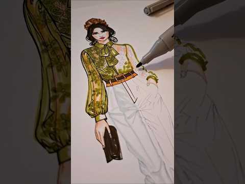 How to draw a sheer blouse #drawing #illustration #fashionillustration #fashionsketching