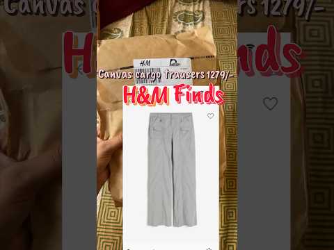 H&M finds canvas cargo trouser #hm #finds #cargo #fashion #fashionvlogger #unboxing #viral #youtube