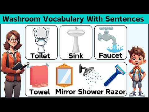 Washroom Vocabulary and Phrases For Kids | Vocabulary | Learn English with kids | Phrases