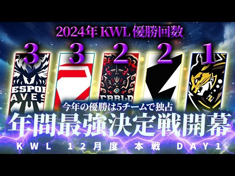 【荒野行動】KWL12月度 本戦 DAY1【今年の優勝は独占状態！年間最強を決めていこーや‼︎】実況:Bocky 解説:きゃん