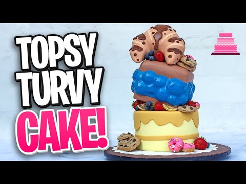 Making a Cute Topsy Turvy Cake (Inspired by the game Lemon Cake)