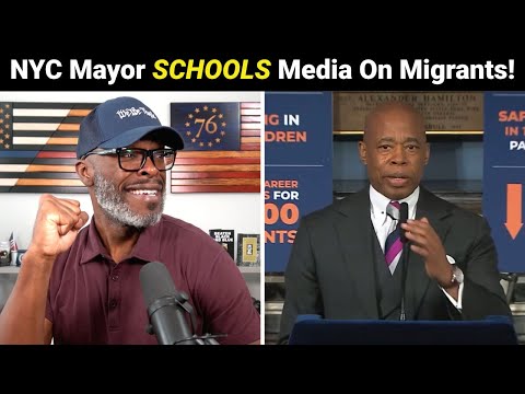 NYC Mayor Eric Adams SCHOOLS Reporter On Migrant Crisis! "Cancel Me!"