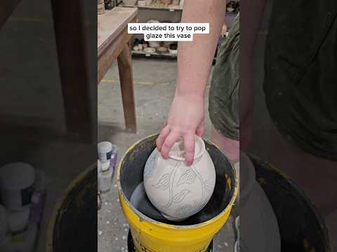 Glazing the vase #NowWhatPotteryWorks #GlazeVideo #SlipInlay #Glazing #Pottery #PotteryProcess