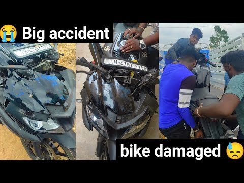 Big accident 😭| bike damaged 😓| R15v3 Accident 🥲 | in tamil | @Nandhurider9274 #tamil #accident