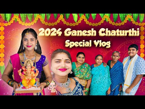 2024 Ganesh Chaturthi Special vlog || 2024 ganesh mandapam || ganesh immersion 2024 || lahari