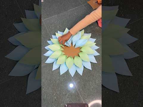 Beautiful Flower Wall Decor Paper Craft #short #reel #viral #trending #youtubeshort #floraldecor