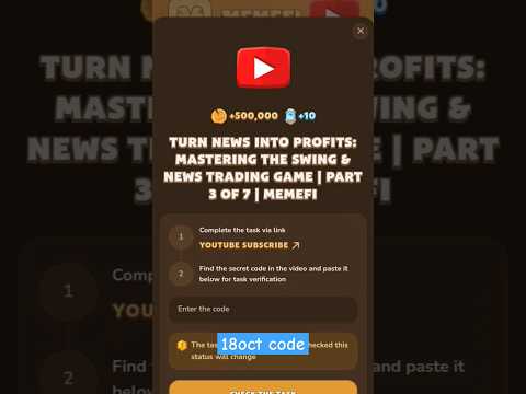 Memefi video code #memefi Turn news into profits video code