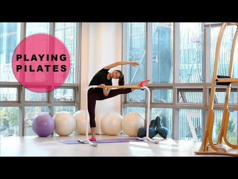 [Playing Pilates]아름다운 다리와 힙을 위한 발레 바 운동 10min★Ballet beautiful leg Workout