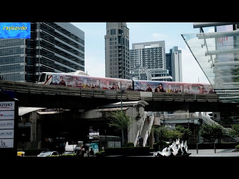 Bangkok Thailand BTS skytrain at Chong Nonsi cruve