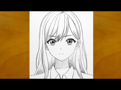 Anime Girl Drawing Tutorial || How to Draw Anime Step by Step || Easy Pencil Drawing