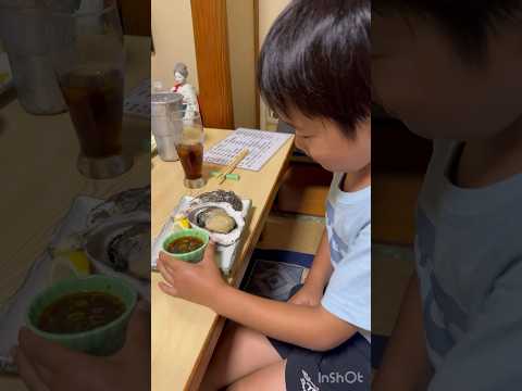 そらチャンネル　6歳児が牡蠣(焼き)を食す！　#こどものいる暮らし   #かき   #shorts