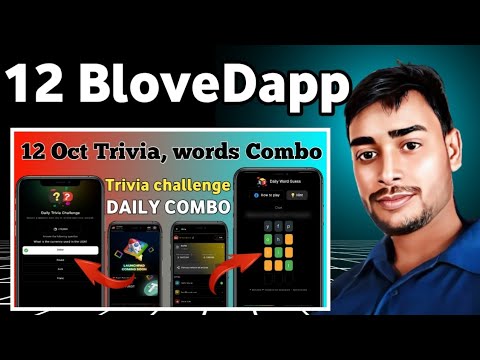 12 October blove dapp trivia challenge & words guess combo | BLove Dapp | souravinfoking