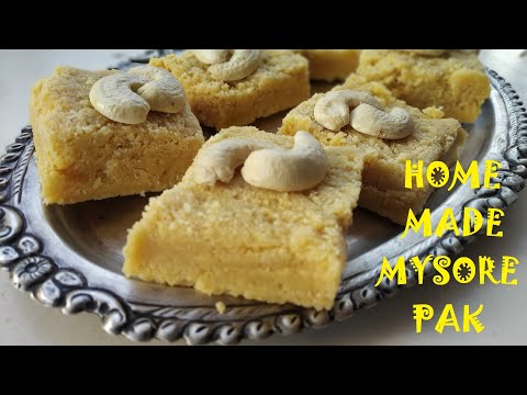 Easy Home made Mysore pak recipe | Soft mysore pak |  | Sweet mysore pak | Festival Season Special