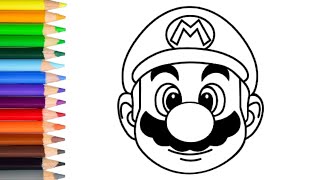 Super Mario 😍❤️😍 Easy Drawing Tutorials For Kids and Toddlers, How To Draw