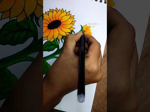 Sunflower drawing 🌻#easydrawing #viralshorts #sunflower #ytshortsvideo