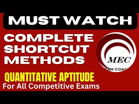 @MYEXAMCOACHING #quantitativeaptitude #ibps #ssc #cgl #ctet COMPLETE SHORTCUT METHODS