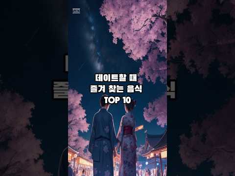 잡지식-데이트할때 즐겨찾는 음식 TOP10