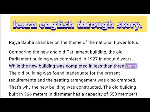 improve english through listening news ( indian new parliament building inauguration) #english