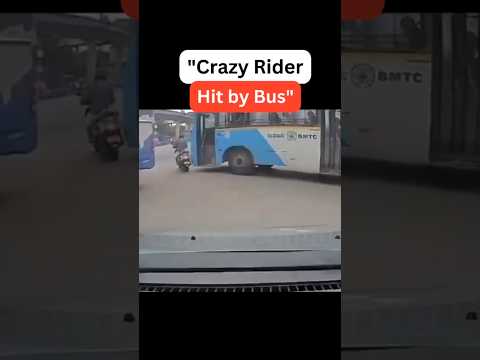 "Crazy rider, bus impact—caught on Woodman Dashcam! 🚨📹 #ProofOnCamera #DashcamEvidence #RoadSafety"